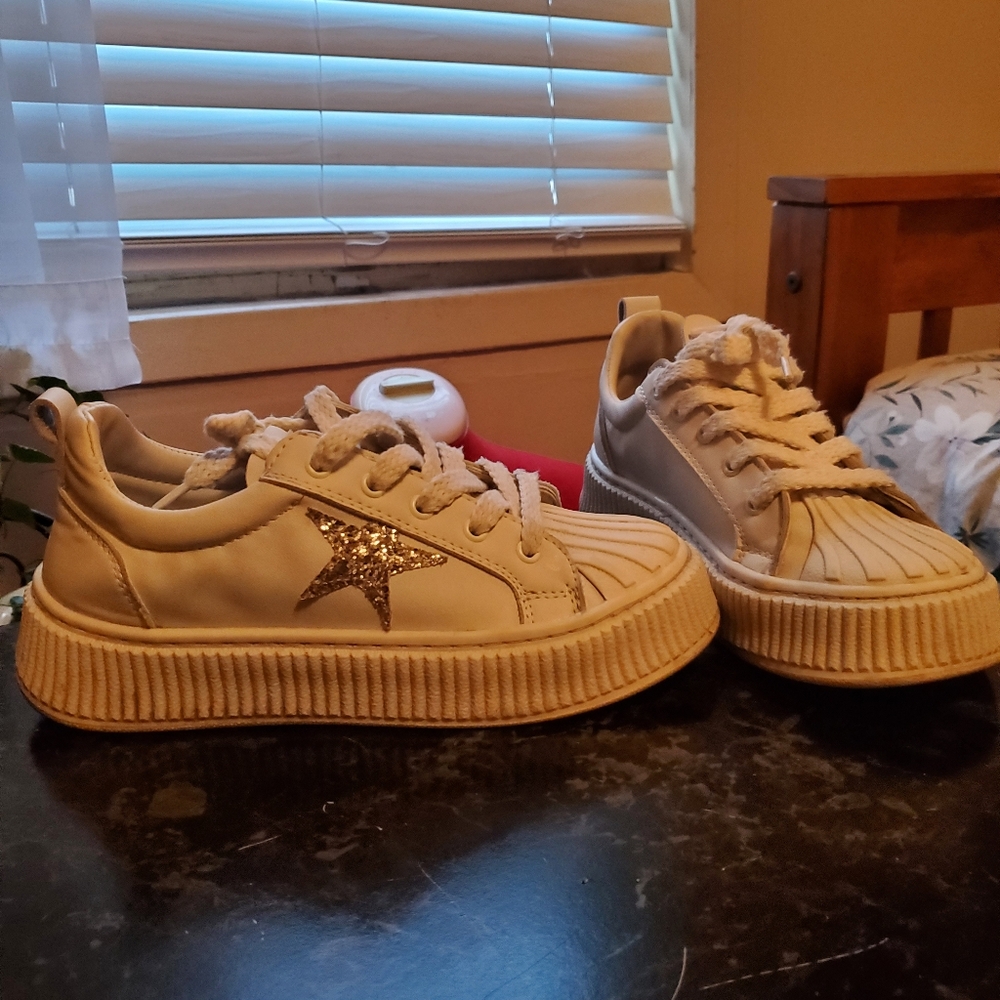 White sneakers